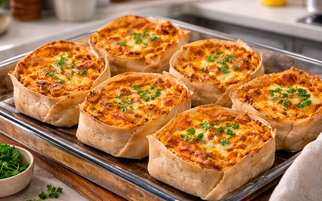 Cestinha de frango feita com pão folha: receita simples é a entradinha perfeita para qualquer ocasião