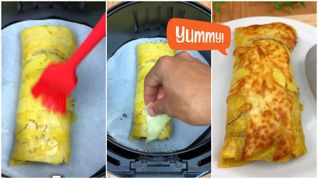 Receita criativa de massa de banana na airfryer vai salvar a hora do lanche; o recheio é livre!