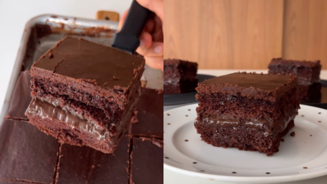 Bolo de brigadeiro com casquinha crocante: a receita viral que é amor à primeira mordida