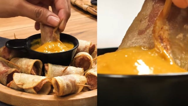 Vale servir o agarradinho de linguiça com mais de um molho para a galera se deliciar (Créditos: TudoGostoso)