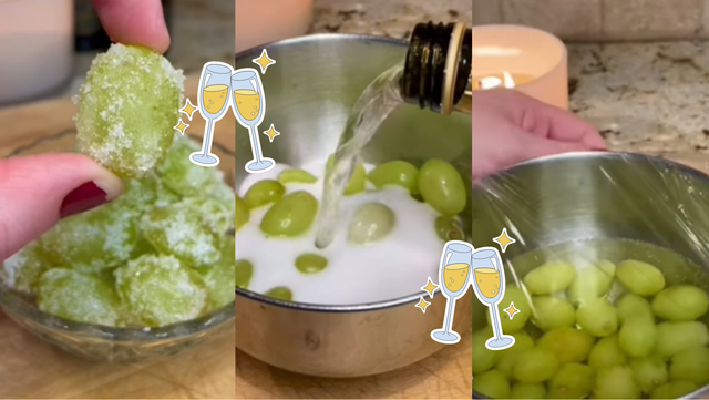 É só misturar prosecco e uva, levar ao congelador e veja a mágica do Réveillon acontecer