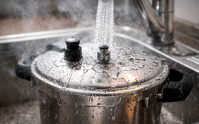 Especialistas alertam: cuidado ao colocar a panela de pressão quente em contato com a água da torneira