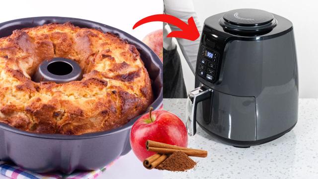 Bolo de maçã com canela na airfryer: você vai viciar nessa receita simples