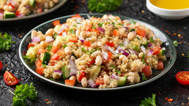 Salada grega de quinoa: uma receita refrescante, saborosa e cheia de nutrientes para o verão