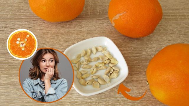 O que acontece se eu comer caroço de laranja?