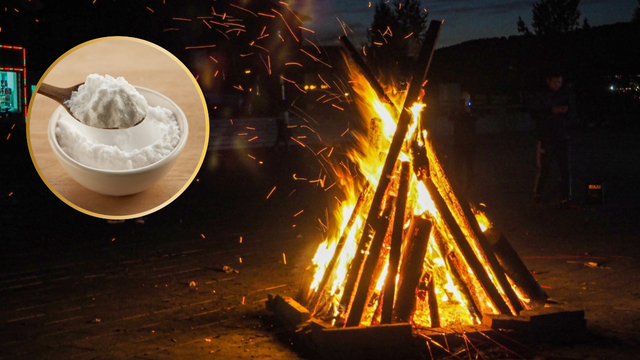 Poucos sabem, mas esse truque com bicarbonato deixa a fogueira da Festa Junina mais forte