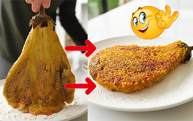 É bem mais fácil de fazer do que parece: bifão de berinjela à milanesa na airfryer