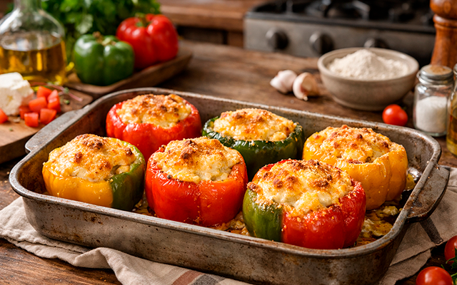 Receita do caderno da minha vovó que sempre faz sucesso: pimentões com ovos e queijo