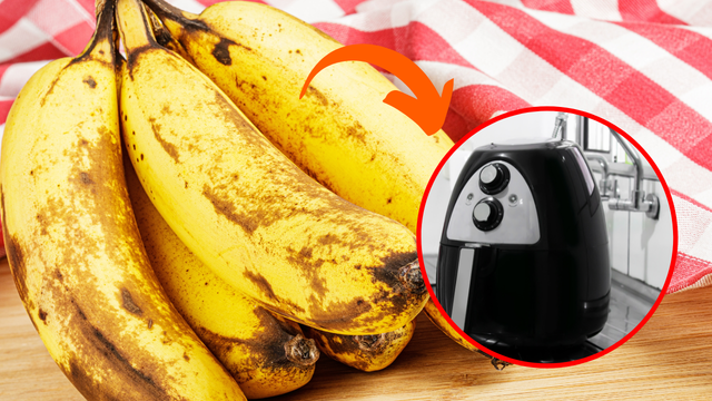 Truque acaba com problema da banana verde: descubra como amadurecer a fruta na airfryer e faça sua receita na hora que quiser