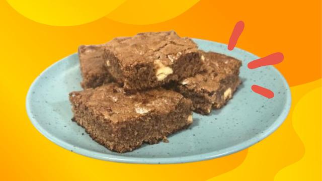 O brownie da Malu é irresistível; todo mundo da sua casa vai querer um pedaço! (Créditos: Camilla Gismondi)