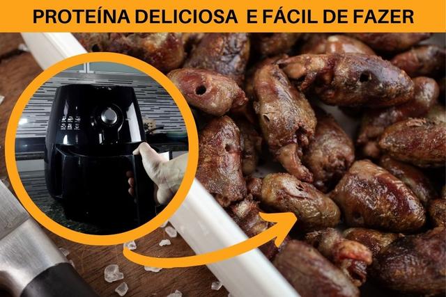 Coração de galinha na airfryer pra variar a proteína no cardápio da semana