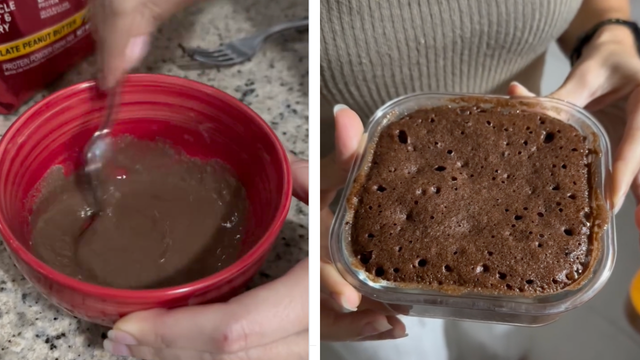 Esse bolo de chocolate de micro-ondas fica pronto em 2 minutos, sempre faço quando bate a vontade de doce