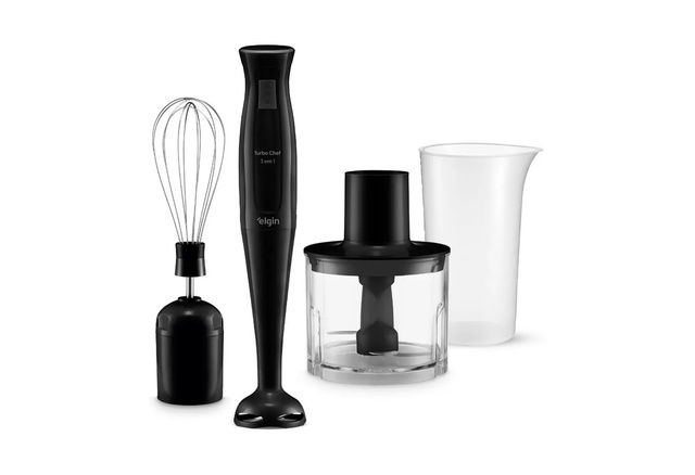 O mixer 3 em 1 facilita desde molhos rápidos até vitaminas cremosas (Divulgação: Mercado Livre).