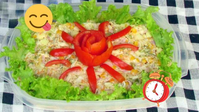Atrasado com a ceia? Salpicão simples em 20 MINUTOS e SEM DESFIAR FRANGO é a receita prática que você precisa no Natal