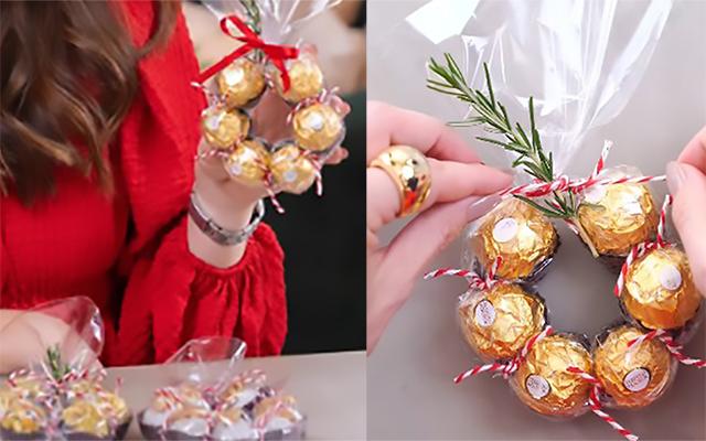 Que boa ideia: como fazer uma miniguirlanda de doces para presentear no Natal de um jeito muito fofo e gostoso