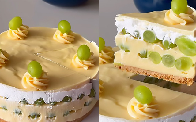 Torta surpresinha de uva é a sobremesa de Natal que todo mundo vai pedir a receita depois de provar!