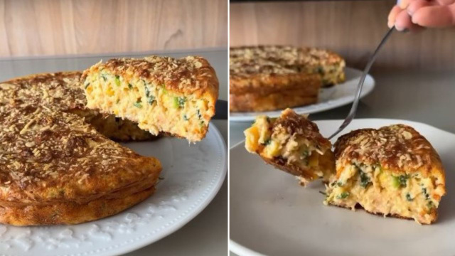 Nunca pensei que uma torta de frango saudável pudesse ser tão boa, já printa a receita que salva qualquer refeição!