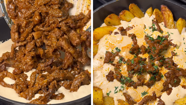 Almoço prático e saboroso: essa receita de tirinhas de carne com creme de queijo e batata frita vai se tornar a sua predileta para a semana