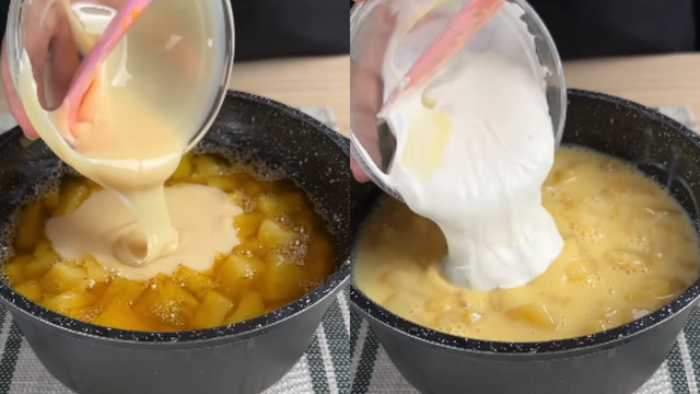 O passo a passo para a sobremesa de abacaxi. (Créditos: Dona Receitas/ reprodução YouTube)