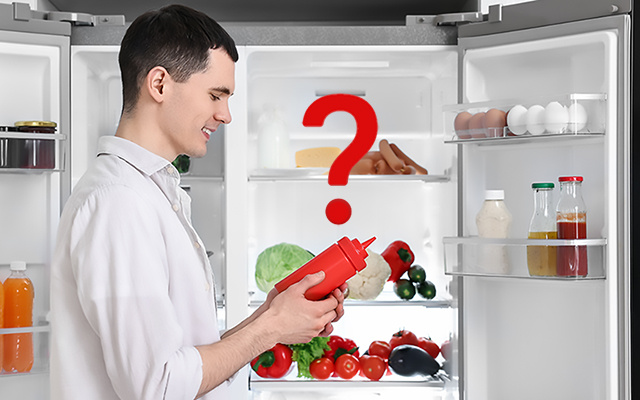 Muitas famílias armazenam o ketchup na geladeira ou no armário: qual opção está errada?