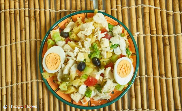 Salada de bacalhau. (créditos: TudoGostoso/Tiago Flores)