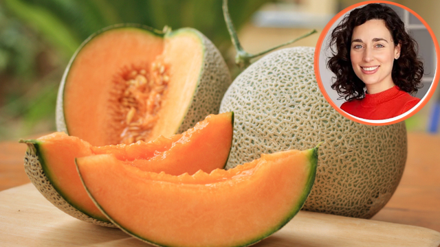 Júlia Farré, nutricionista: "Se você for comprar um melão e ele tiver uma mancha amarela na casca, dê uma olhada. Quanto maior, melhor; significa que ele amadureceu por mais tempo."