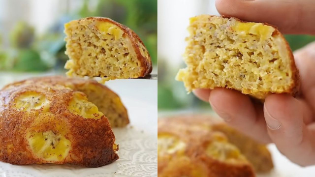 Bolinho de banana que eu faço toda semana: receita fácil e saudável assada no forno ou airfryer