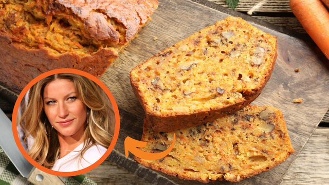 Essa é a receita de bolo de cenoura da Gisele Bündchen que virou sensação aqui em casa
