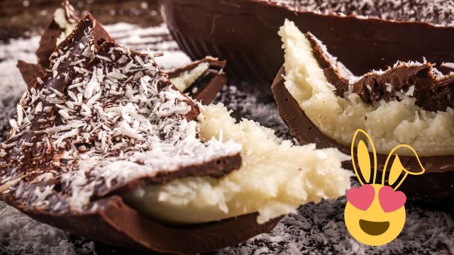 Ovo de Páscoa de beijinho é a perfeita combinação de chocolate com coco para quem é fã dos docinhos de festa