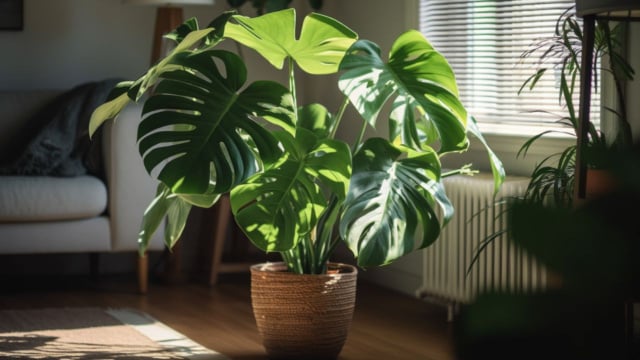 Monstera, também conhecida como costela-de-Adão (Créditos: Canva)
