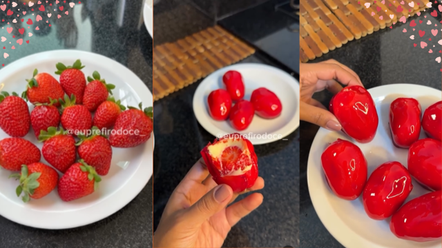 Mirei na maçã do amor, acertei no morango para os apaixonados: aqui é Festa Junina e Dia dos Namorados, tudo misturado!