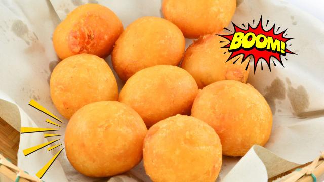 Bombas de batata rápidas e fáceis: lanche rústico, incrivelmente saboroso e versátil, já que você pode variar o recheio