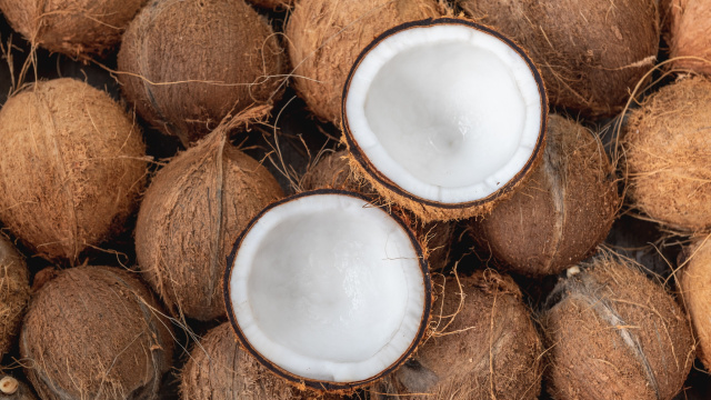 O coco é fonte de fibras e minerais e contribuem para a saúde digestiva (Créditos: Shutterstock)