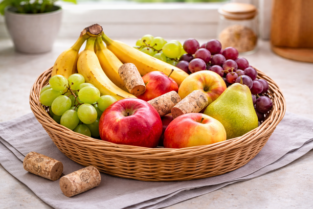Rolhas de vinho na fruteira: entenda como esse objeto pode ajudar a conservar as frutas por muito mais tempo