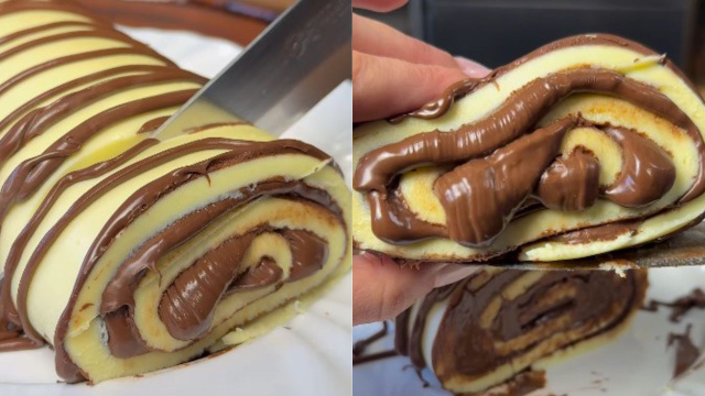 Sem forno e muito fácil de fazer: as crianças ficam loucas quando faço esse rocambole de leite em pó com Nutella