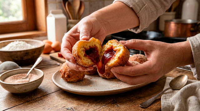 Bolinho de chuva com goiabada: receita de infância que ganhou um recheio ainda mais gostoso