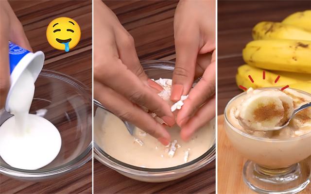 Apresentamos o banoffee versão saudável (e superfácil): o segredo da receita é usar iogurte natural desnatado!