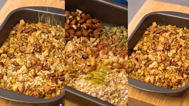 Você nunca mais vai parar de comer saladas se fizer essa receita de granola salgada