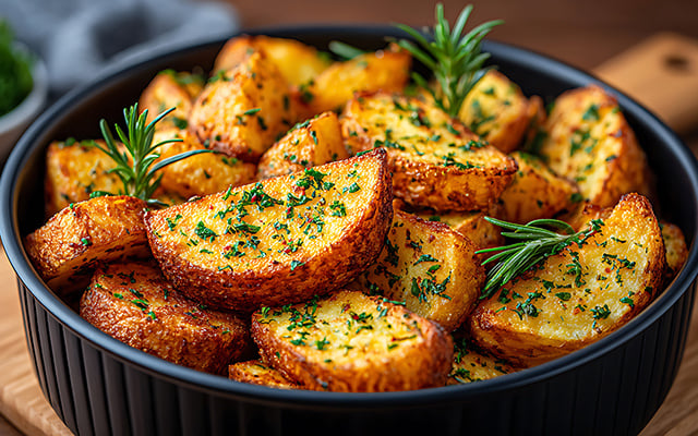 Cubra as batatas com este ingrediente antes de assar e elas ficarão douradas e macias