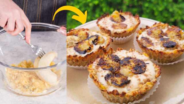 Tortinha de banana proteica: receita da nutri é o lanche perfeito pra quem ama um doce