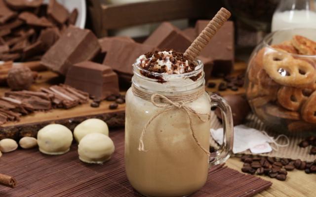 Frapê de café delicioso cheio de chocolate (Créditos: TudoGostoso)
