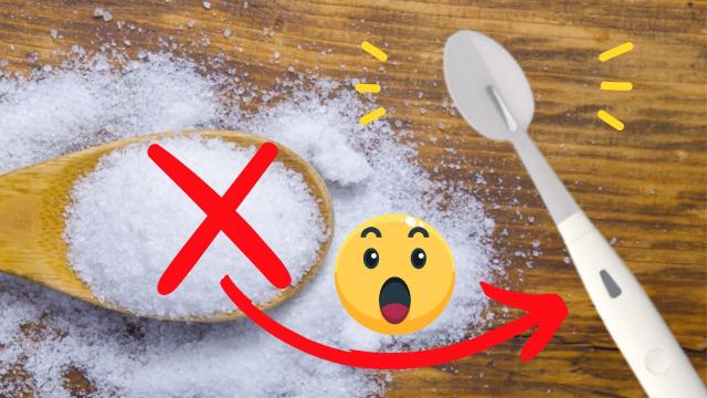 Talher elétrico revolucionário salga a comida sem usar sal! Já estou esperando a colher do doce…
