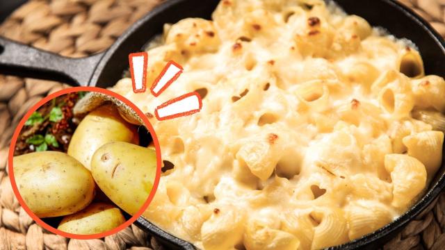 Não precisa saber cozinhar para fazer esse macarrão com creme de batata e bacon sensacional, quero comer todos os dias!