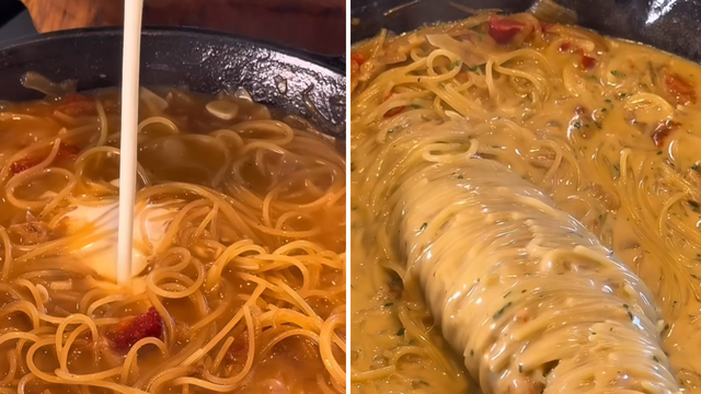 O melhor macarrão de uma panela só que você vai aprender a fazer: cremoso, leve e cheio de sabor!