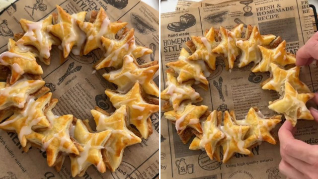 Não vejo a hora de chegar o Natal para fazer essa guirlanda folhada de Biscoff: meu filho me pede todo dia!