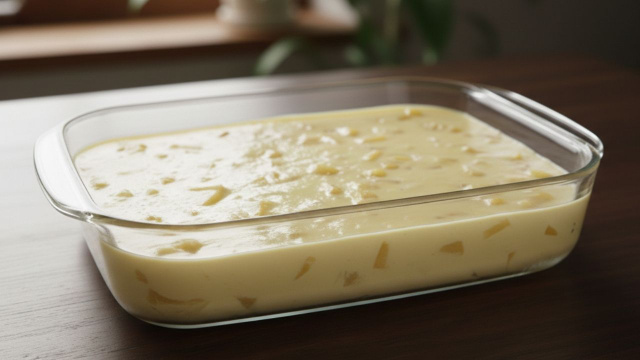 Supergelado de abacaxi cremoso e refrescante com pedaços da fruta (Créditos: Gerado por IA)