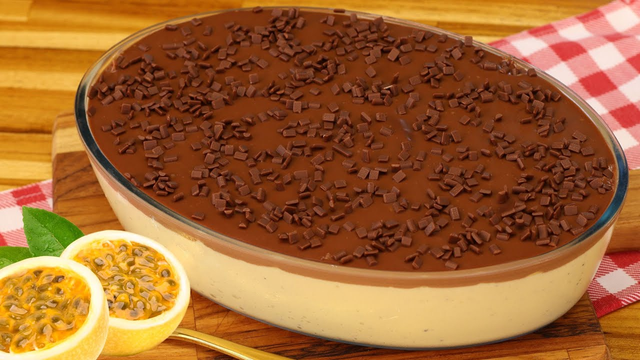 Travessa da felicidade: mousse de maracujá perfeita com chocolate que rende muito e fica pronto num piscar de olhos
