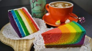 bolo arco-íris