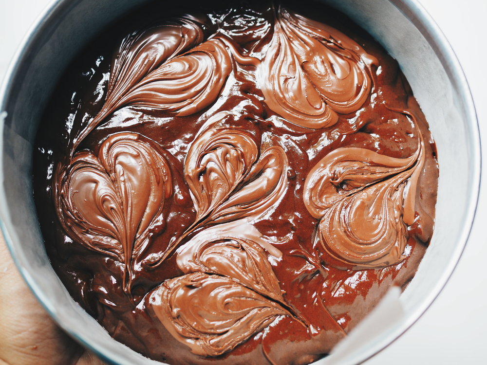 Brownie com creme de avelã