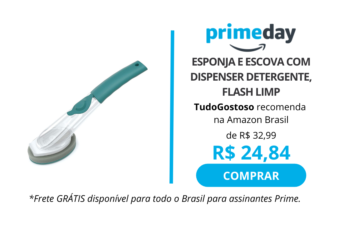 Conjunto esponja e escova com dispenser detergente para louças, Flash Limp